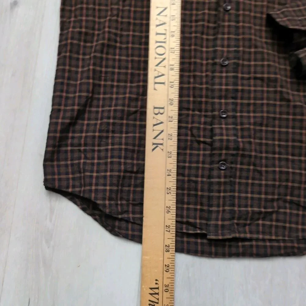 Taylor Stitch Jack In Mulch Brown Plaid Shirt 40 Button Down Long Sleeve Top - Picture 3 of 4